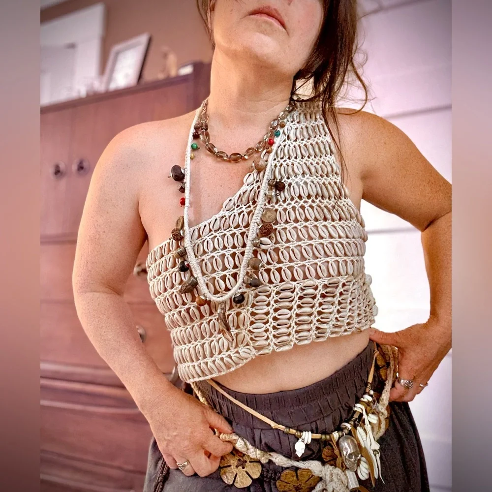 Cowrie Shell & Crochet Camisole - Picture 9 of 16